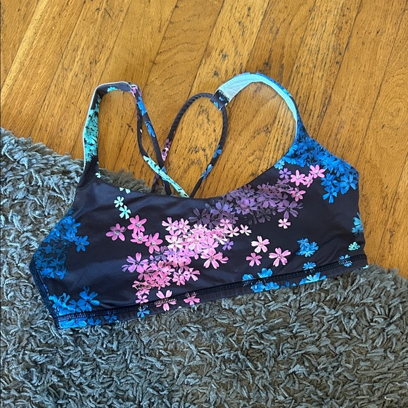 Lululemon Free To Be Bra Petal Pop Multi Color Size 8 - Picture 2 of 9